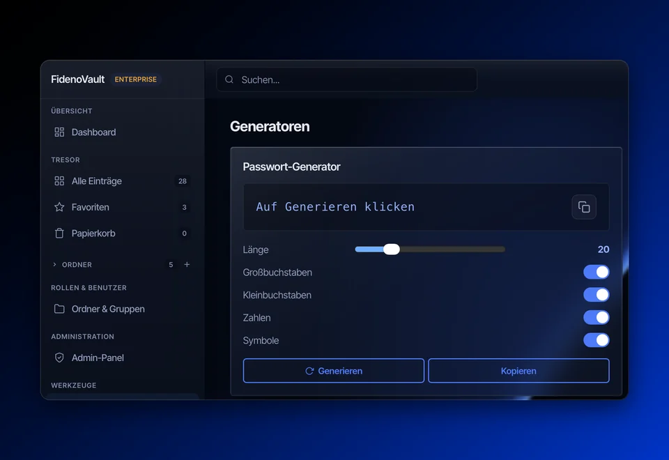 Passwort-Generator in FidenoVault