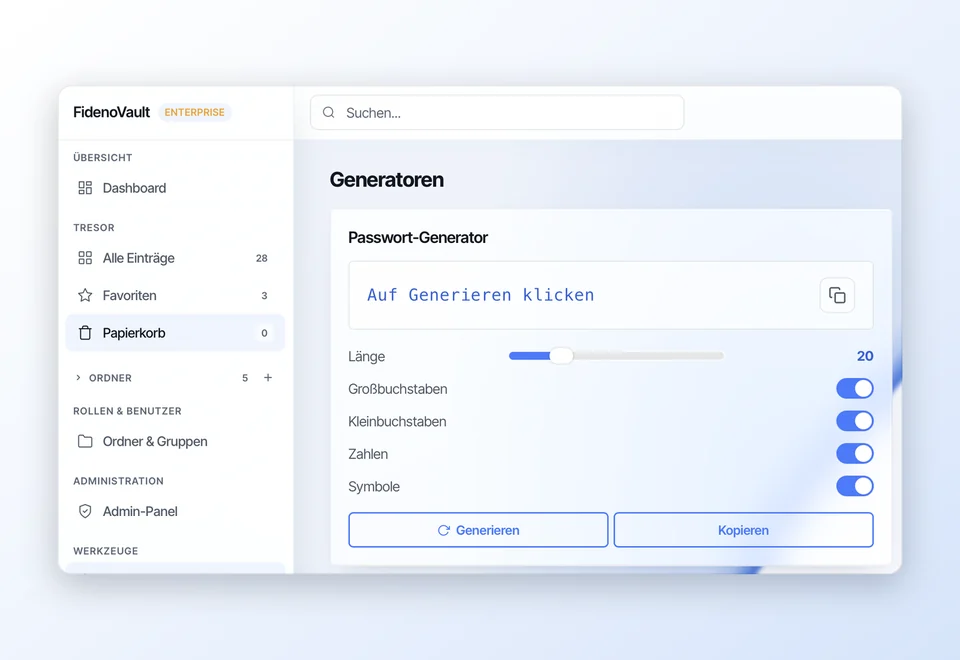 Passwort-Generator in FidenoVault